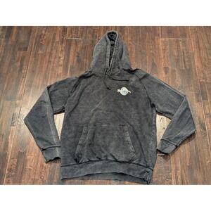 Hard Rock Cafe Paris Acid Wash Hoodie Mens Medium Black Vintage Pac Sun Soft